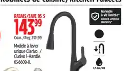 Canadian Tire Danze Clarivo 1-Handle Model Kitchen Faucets offer