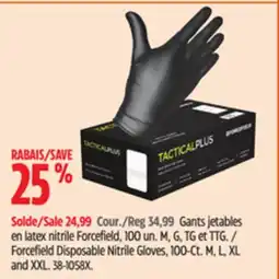 Canadian Tire Forcefield Disposable Nitrile Gloves, 100-Ct offer