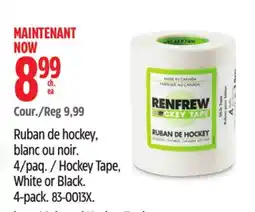 Canadian Tire Hockey Tape, White or Black. 4-pack offer