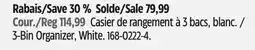 Canadian Tire For Living 3-Bin Organizer offer