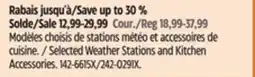 Canadian Tire Selected Weather Stations and Kitchen Accessories offer