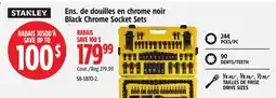 Canadian Tire Stanley Black Chrome Socket Sets offer