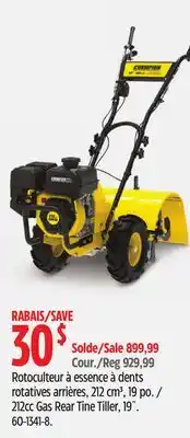 Canadian Tire Champion 212cc Gas Rear Tine Tiller, 19 offer