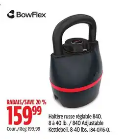 Canadian Tire BowFlex 840 Adjustable Kettlebell offer