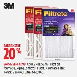 Canadian Tire 3M Furnace Filter, 3-Pack offer