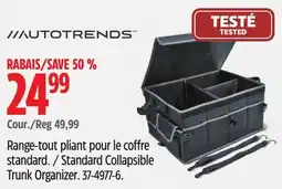 Canadian Tire Autotrends Standard Collapsible Trunk Organizer offer