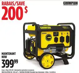 Canadian Tire Champion 3650W/4550W Portable Gas Generator offer