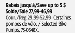 Canadian Tire Raleigh Selected Bike Pumps offer