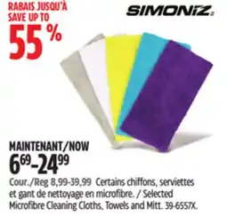 Canadian Tire SIMONIZ Selected Microfibre Cleaning Cloths, Towels and Mitt offer