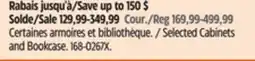 Canadian Tire Selected Cabinets and Bookcase offer