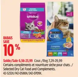 Canadian Tire Selected Whiskas or Purina Dry Cat Food and Complements offer