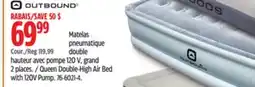 Canadian Tire Queen Double-High Air Bed with 120V Pump offer