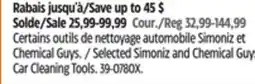 Canadian Tire Selected Simoniz and Chemical Guys Car Cleaning Tools offer