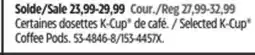 Canadian Tire Selected K-Cup Coffee Pods offer