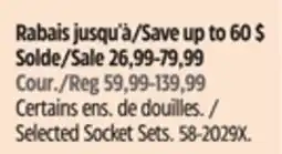 Canadian Tire Selected Socket Sets offer