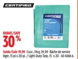 Canadian Tire CERTIFIED Light-Duty Tarp, 15' x 20' offer