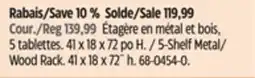 Canadian Tire 5-Shelf Metal/ Wood Rack offer