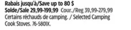 Canadian Tire Selected Camping Cook Stoves offer