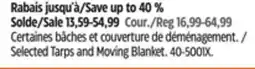 Canadian Tire CERTIFIED Selected Tarps and Moving Blanket offer