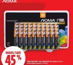 Canadian Tire NOMA 40/AA Alkaline Batteries offer
