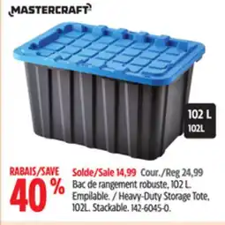 Canadian Tire Mastercraft Heavy-Duty Storage Tote offer