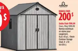Canadian Tire Arrow Resin Outdoor Storage Shed, 8´ x 10´ offer