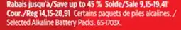 Canadian Tire Noma Selected Alkaline Battery Packs offer