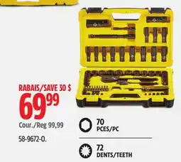 Canadian Tire Stanley Black Chrome Socket Sets offer