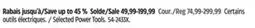 Canadian Tire Selected Power Tools offer