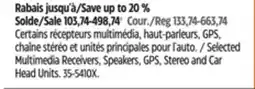 Canadian Tire Selected Multimedia Receivers, Speakers, GPS, Stereo and Car Head Units offer