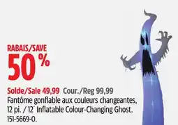 Canadian Tire 12´ Inflatable Colour-Changing Ghost offer