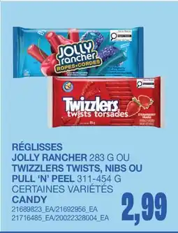 Wholesale Club RÉGLISSES, 283 G OU TWISTS, NIBS OU PULL 'N' PEEL offer