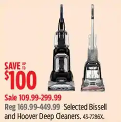 Canadian Tire Bissell and Hoover Deep Cleaners offer