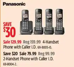 Canadian Tire Panasonic 4-Handset Phone with Caller I.D. offer