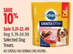 Canadian Tire Pedigree dentastix selected dog treats offer