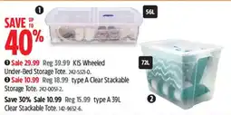 Canadian Tire KIS Wheeled Under-Bed Storage Tote offer