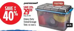 Canadian Tire Mastercraft heavy-duty tinted storage tote offer