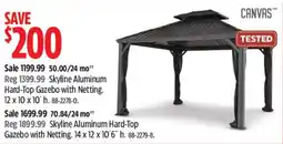 Canadian Tire Canvas Skyline Aluminum Hard-Top Gazebo with Netting offer