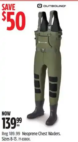 Canadian Tire Outbound Neoprene Chest Waders offer