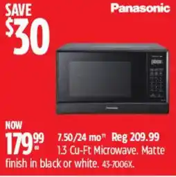 Canadian Tire Panasonic 13 Cu-Ft Microwave offer