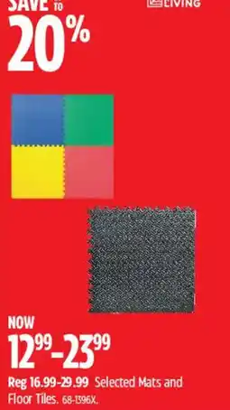 Canadian Tire Living selected mats and floor tiles offer