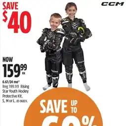 Canadian Tire CCM Rising Star Youth Hockey Protective Kit offer