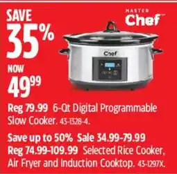 Canadian Tire Master Chef 6-Qt Digital Programmable Slow Cooker offer