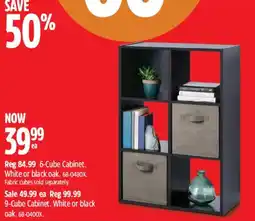Canadian Tire 6-Cube Cabinet. White or black oak offer