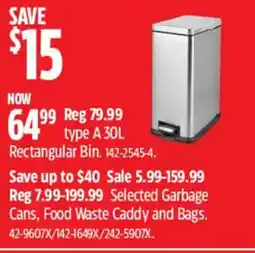 Canadian Tire Rectangular Bin offer