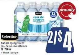 Jean Coutu Selection natural spring water offer