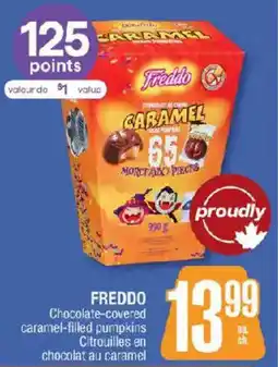 Jean Coutu Freddo chocolate-covered caramel-filled pumpkins offer