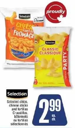 Jean Coutu Selection selected chips cheese sticks and tortillas offer