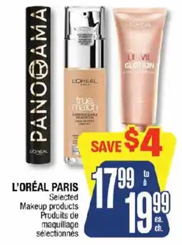 Jean Coutu L'Oréal Paris Selected Makeup products offer