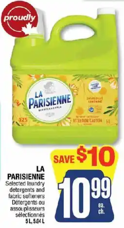 Jean Coutu La Parisienne selected laundry detergents and fabric softeners offer